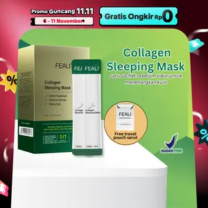 [LIVE] FEALI Collagen Sleeping mask Untuk Melembabkan, Mencerahkan, Menghaluskan kulit