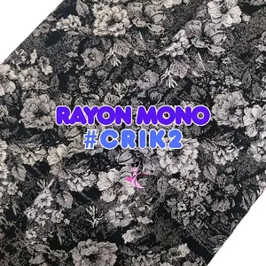 [CRIK] Rayon viscose / viscose premium / kain rayon print / rayon premium / kain rayon / katun rayon / rayon print / rayon monochrome / viscose monochrome / rayon kembangan / viscose print bunga
