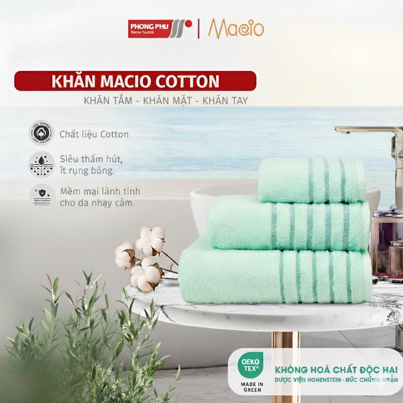  Khăn tắm khăn mặt  gội khăn tay Phong Phú chất liệu Cotton USA Macio Extra dry C10 siêu thấm hút nhanh khô phù hợp cho gia đình. 