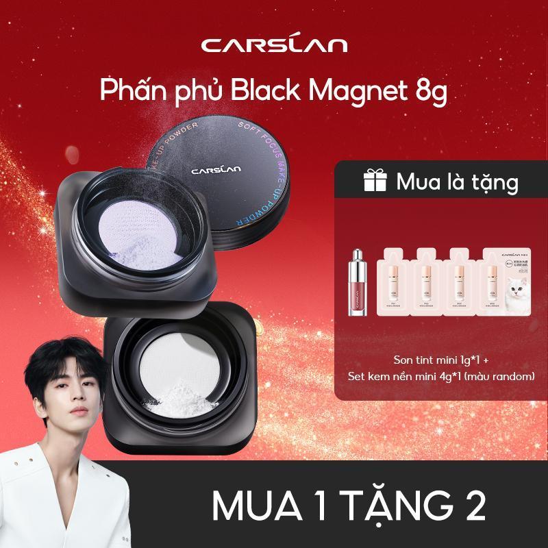 [Ngọc Trinh] Phấn Phủ Dạng Lỏng Kiểm Soát Dầu Lâu Trôi Từ Tính Màu Đen Carslan 8g +[Free gifts] +Kem nền dạng lỏng size 4g *1 (Màu ngẫu nhiên)+ son tint dưỡng ẩm*1