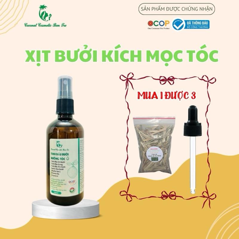   MUA 1 ĐƯỢC 3  Xịt tóc tinh dầu Bưởi Gừng và Trà Xanh Coconut Cosmetic Ben Tre 