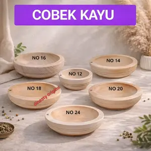 cobek/mutu kayu mahoni ukuran dari no 12 sampai 24 peralatan dapur penghalus bumbu