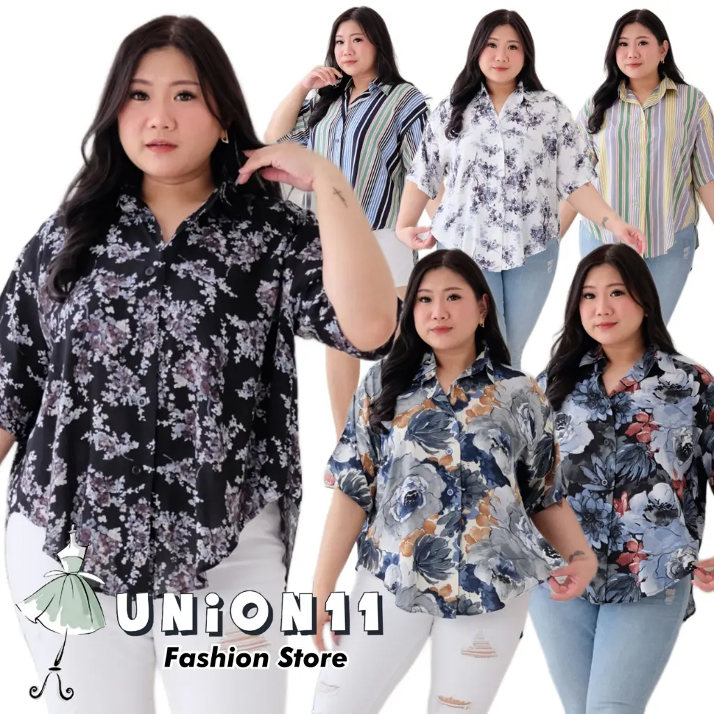 UNION11 - KEMEJA JUMBO XXXXL WANITA LD 130 / ATASAN JUMBO WANITA LD 130 / KEMEJA WANITA JUMBO LD 130 / ATASAN JUMBO WANITA / KEMEJA JUMBO WANITA MUAT BB 100 KG / WINDI