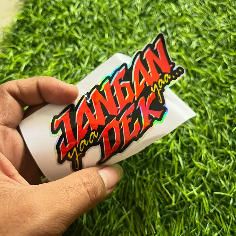 sticker stiker satuan jangan ya dek ya sudah di cutting presisi ukuran 11x5cm virall Paper 1