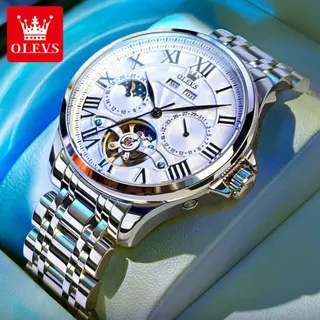 OLEVS Water Ghost Jam Tangan Pria Automatic Mechanical Watch Waterproof Stainless Steel Men Watch 4