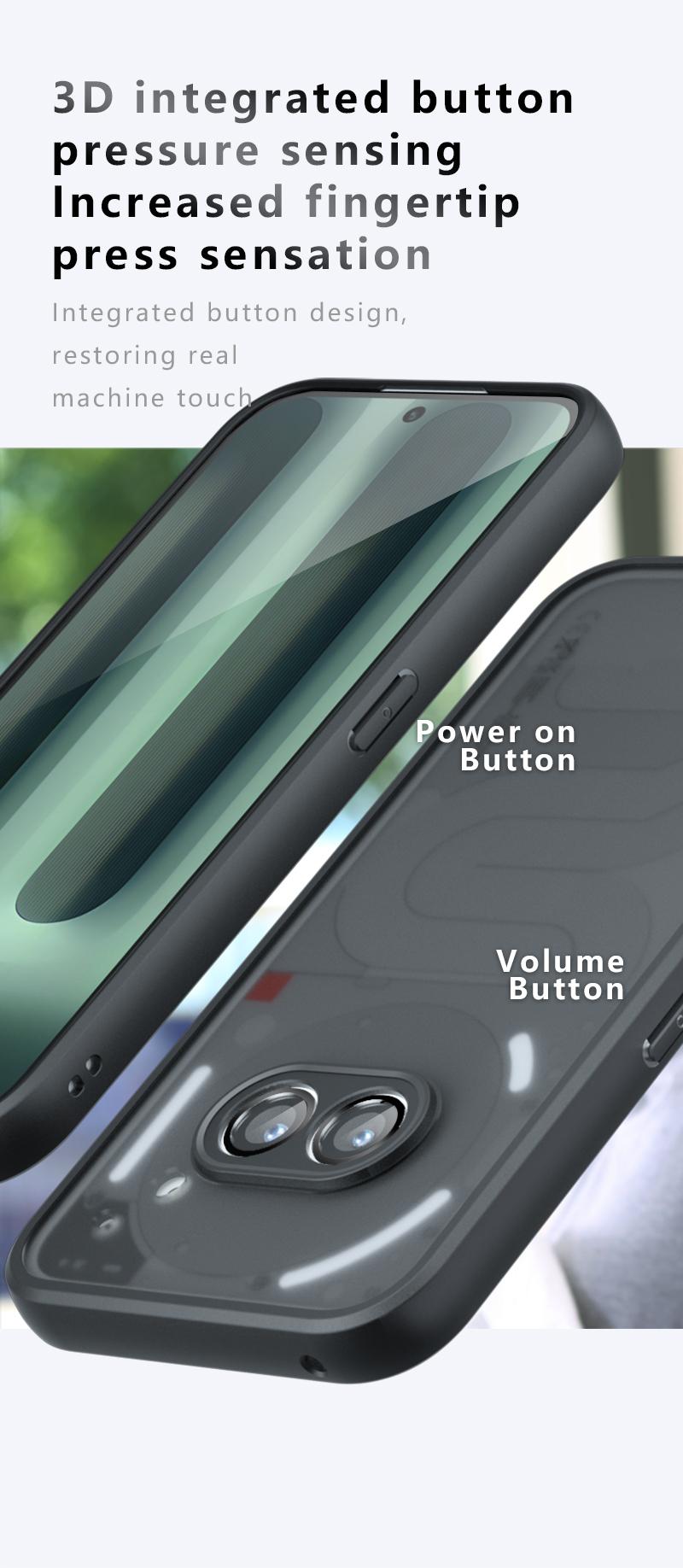 Product Introduction of Nothing Phone 2a 2aPLUS Phone Casing matte skin feels four corners of the anti-fall airbag are transparent Black softcase back shell case  does not yellow Protection Cover Protective Cellphone Phonecase Smartphone Protector 9