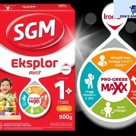 SGM Eksplor 1+ Madu 900 gr Susu Pertumbuhan untuk Anak 1-3 Tahun 0