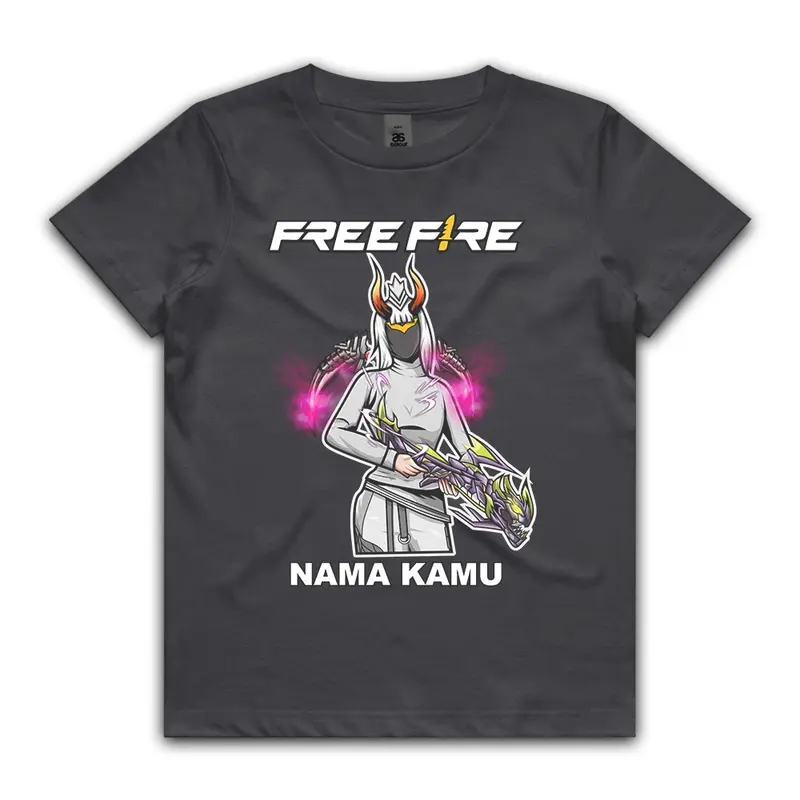 Baju kaos Freefire anak Character girl atasan anak gambar freefire character girl 4