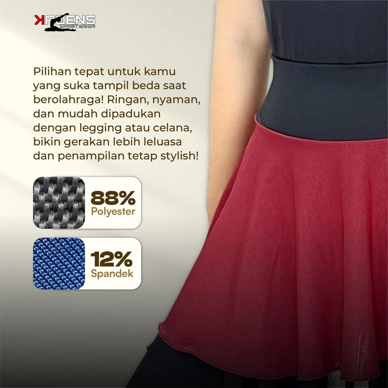 KADENS Outer Rok/Sport Skirt/Rok Mini Olahraga Wanita/Rok Olahraga Wanita/Rok Mini Tenis Gym Senam Yoga Aerobic Zumba/Tennis Mini Skirt 3