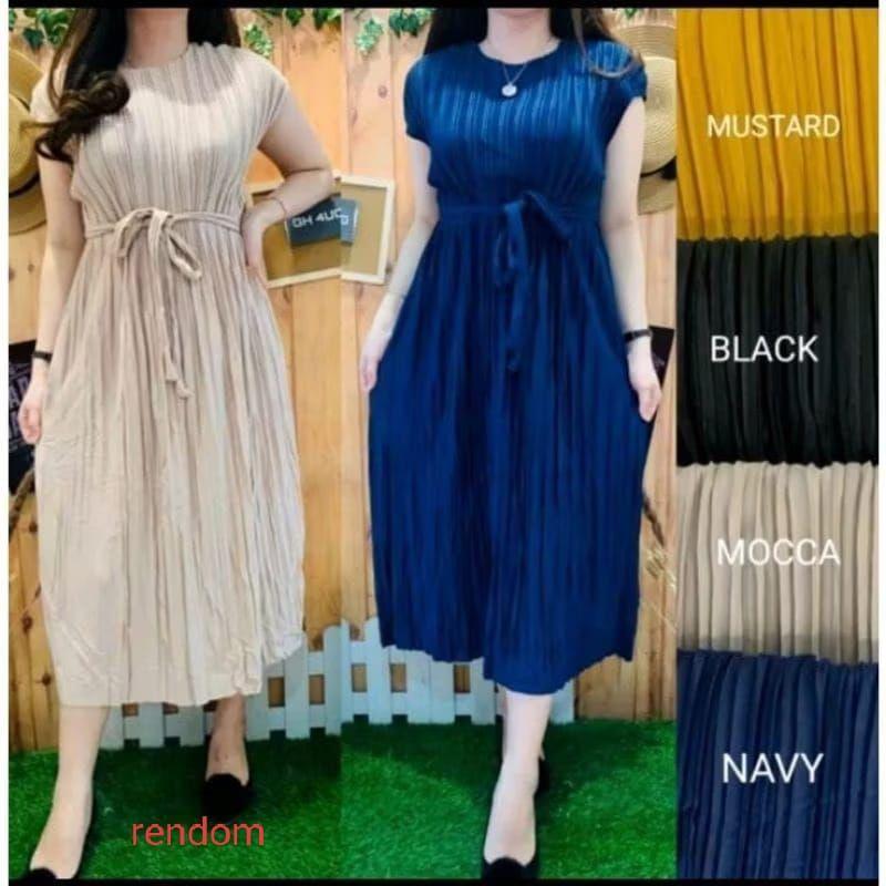 Daster Midi dres plisket terbaru.daster wanita kekinian.dres terlaris 2025.dres wanita termurah