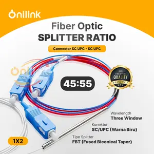 Splitter FO Ratio 45:55 ONILINK Three Window SC UPC - FBT Coupler Rasio