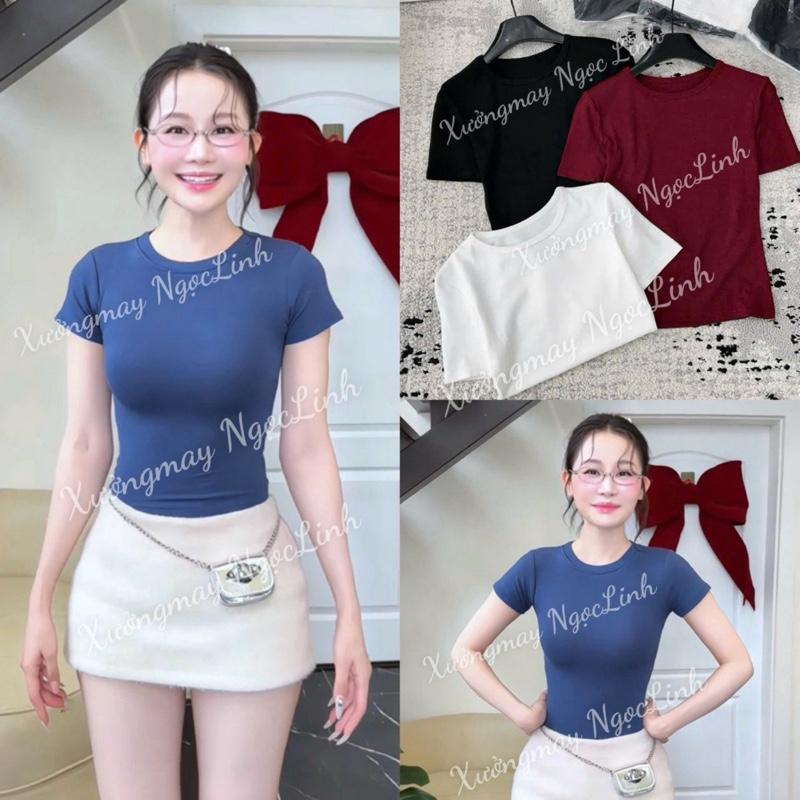 Combo 3 áo cộc tay thắt eo ôm body chất thun co dãn siêu Hot 0