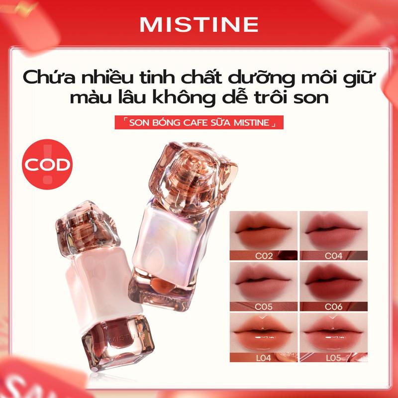 【LIVE MISTINE Son môi trang điểm Makeup hợp với hàng ngày chống dính cốc giữ màu bền, không dễ lem môi 2.6g/2.8g