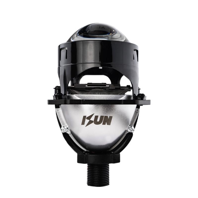 Lampu BILED 2.5 inch ISUN P5565 Blue Lens Projector Lens BILED P5565 dengan Kipas Pendingin 65 Watt 2