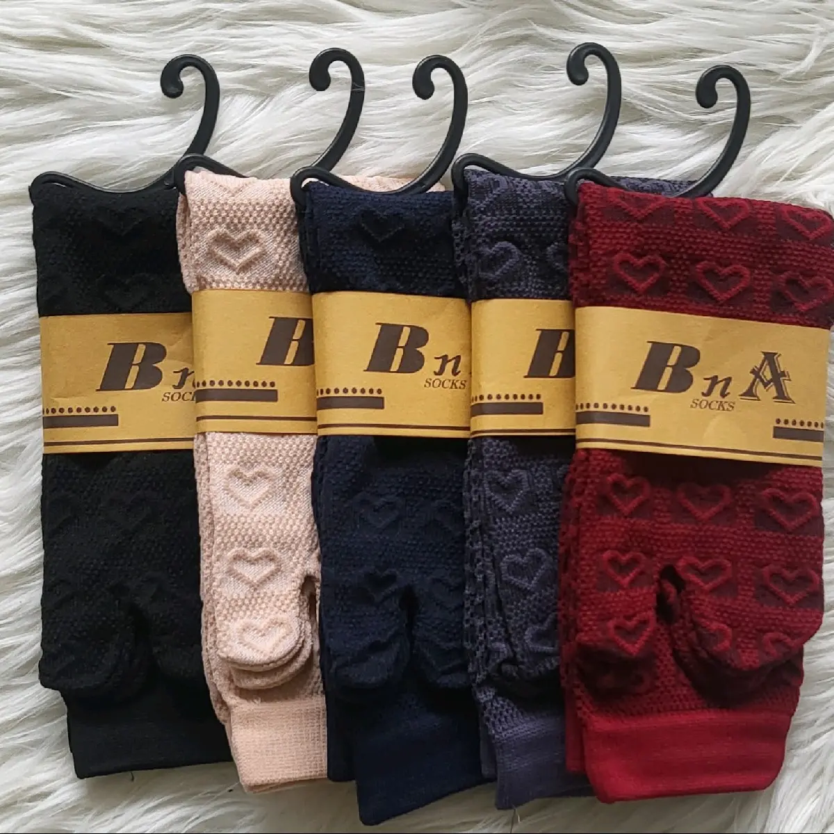 kaos kaki embos hati motif timbul jempol nilon wanita muslimah dewasa Panjang