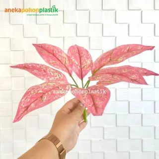 Daun Artificial Aglonema Chocyn X9 Semi Latex Tanaman Hias Plastik Dekorasi Rumah Aesthetic 0