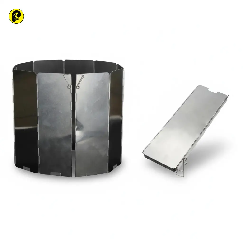 [BISA COD] Plat Penahan Angin Kompor Portable Camping Stove Windshield