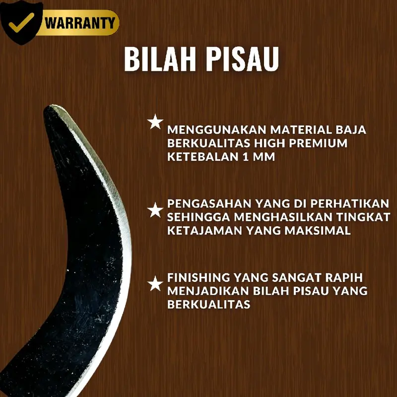 Pisau Pencacah Serba Guna Model Boomerang Material Baja Berkualitas Premium - Solusi Cacah Sayuran & Pakan Ternak Jadi Lebih Cepat, Rapi, & Mudah! | Alat Pemotong Multifungsi Cocok untuk Petani & Peternakan | Super Tajam & Efisien Kitchenware Ayam Kuning 3