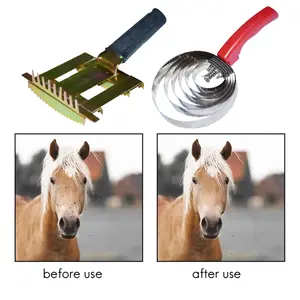 1PC Sisir bulu sapi cocok untuk Kuda, Kambing, Sapi, Domba Dll / Sikat Wol - Besi tahan karat
