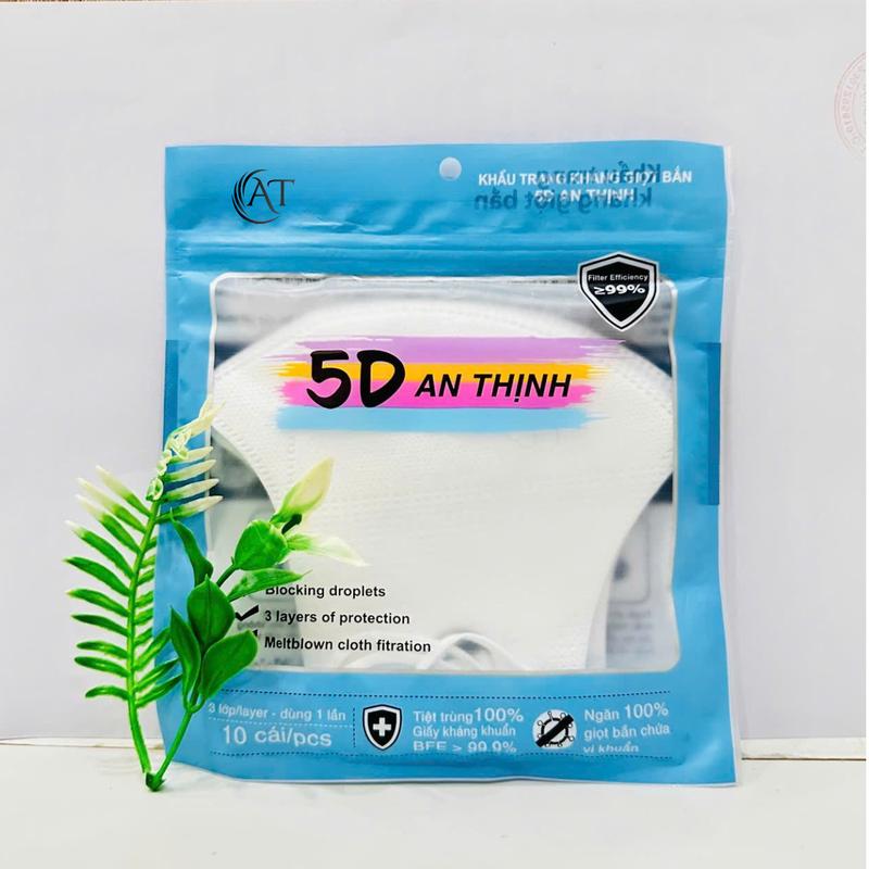 200-400 Cái Khẩu trang y tế 5D An Thịnh 3 lớp Kháng Khuẩn hotrent 2026 chống nắng chống tia UV