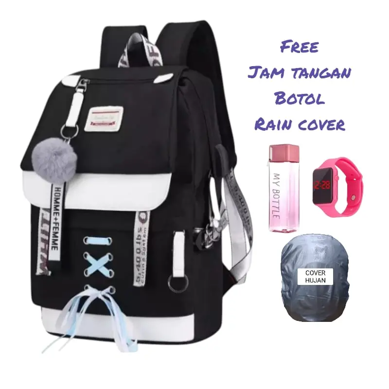 Tas Sekolah Anak Perempuan SD SMP SMA/ Backpack Korean Style/ Tas Sekolah Anak Cewek SD SMP SMA/ Tas Anak Permpuan/ Tas Sekolah Anak Cewek/ Tas Anak perempuan Paling Populer/ Tas Sekolah Anak Perempuan SD SMP SMA Terbaru Viral