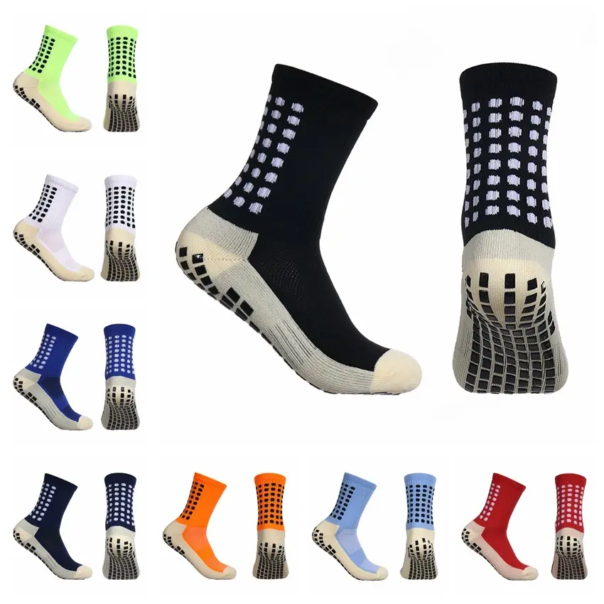 Local Stock!!! Anti slip sports socks, football sports socks, basketball sports socks, silicone handle, badminton socks