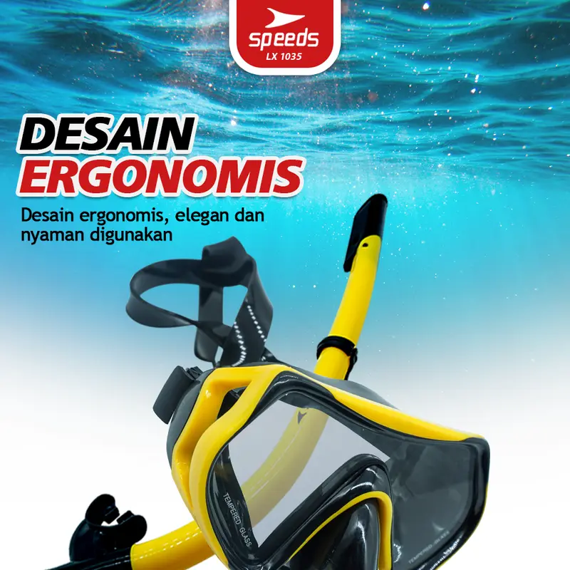 Kacamata renang Snorkeling PVC Alat latihan Selam Snorkel Diving Kacamata Diving Speeds Scuba Mask 017-2300 4
