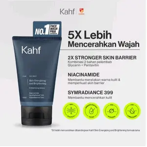 NEW LOOK BETTER FORMULA! Kahf Face Wash Skin Energizing and Brightening 100 ml - Sabun Cuci Muka Pria