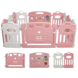 MOLION Baby Playpen Safety Guard Lucu HDPE Anti Slip Pintu Pengunci untuk Area Bermain Aman dan Edukasi Visual