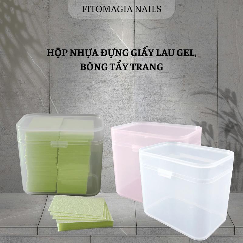   SALE GIÁ RẺ  Hộp đựng Giấy Lau Gel Bông Tẩy Trang Chuyên Dụng Tiện Lợi Dành Cho Các Tiện Nail - 3 Màu 