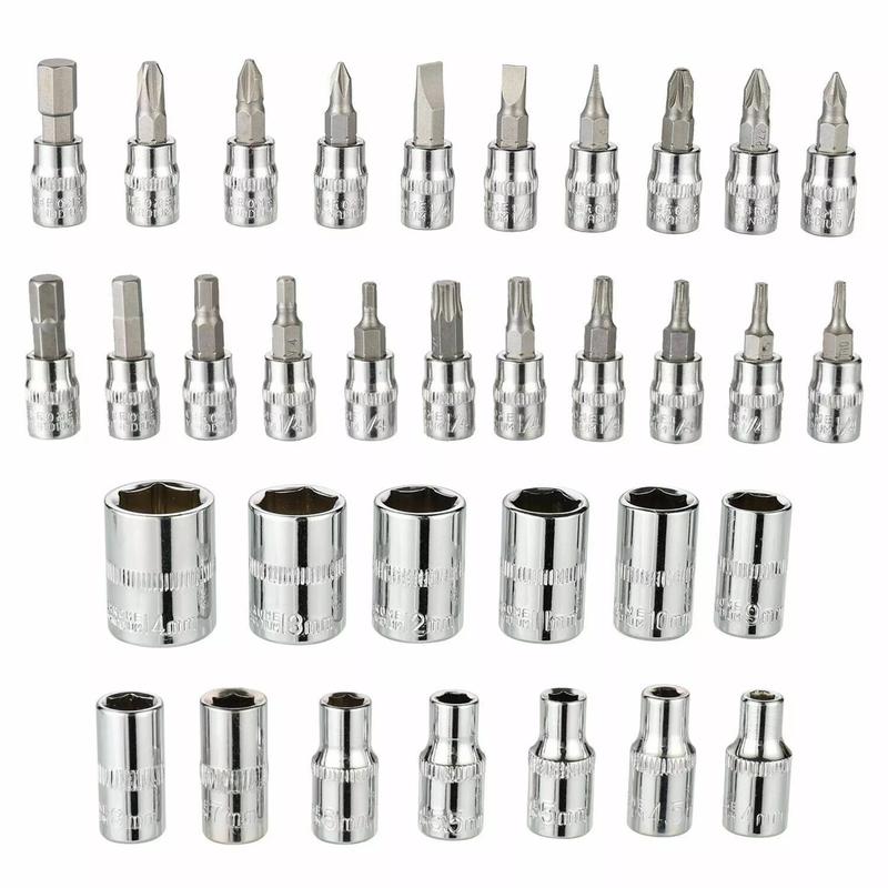 Product Introduction of 【SG Seller】Truslink 46Pcs Ratchet Wrench Socket Tools Set Metric 1/4'' Drive Screwdriver with Free Box Chrome Vanadium Tools Set Cr-V Mechanic for Car, DIY and Repair 1