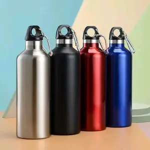 B ( B138 ) BOTOL MINUM OLAHRAGA STAINLESS STELL + BOX / BOTOL CARABINNER 500 ML