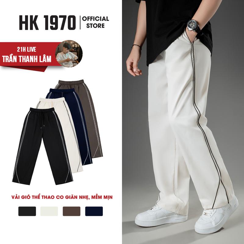 [HK1970 Vietnam] Quần Ống Suông Dáng Rộng Nam Nữ Chất Gió Thể Thao Co Giãn Nhẹ Mềm Mịn Thoáng Mát, Dáng Rộng Trẻ Trung Dễ Phối Đồ Thời Trang Q218