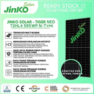 Jinko Solar Cell / Panel Surya 550WP, 595WP, 620WP N-Type SNI Mono Tier 1 Bukan Trina Longi [SuryaLUX]