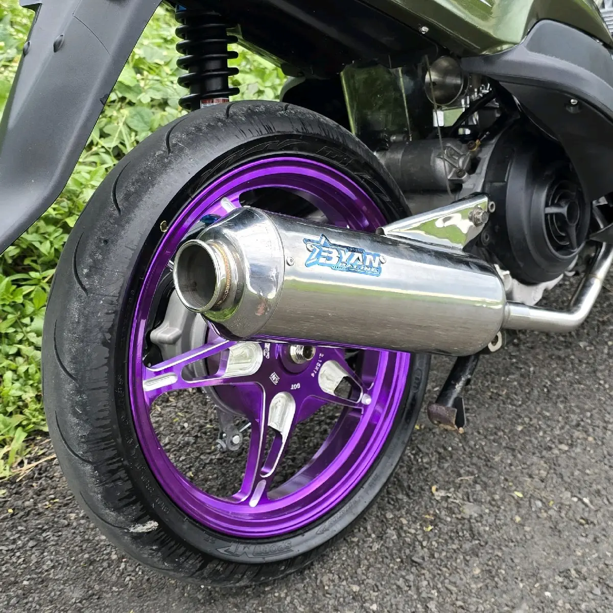 Knalpot Byan Racing CinLus Bor Boran 4×4 KNALPOT STANDAR RACING Luster MIO smile Sporty M3 J Beat Vario 110 Aerox 125 New Nmax 155 Pcx 160 Motorcycle stainless Mesin