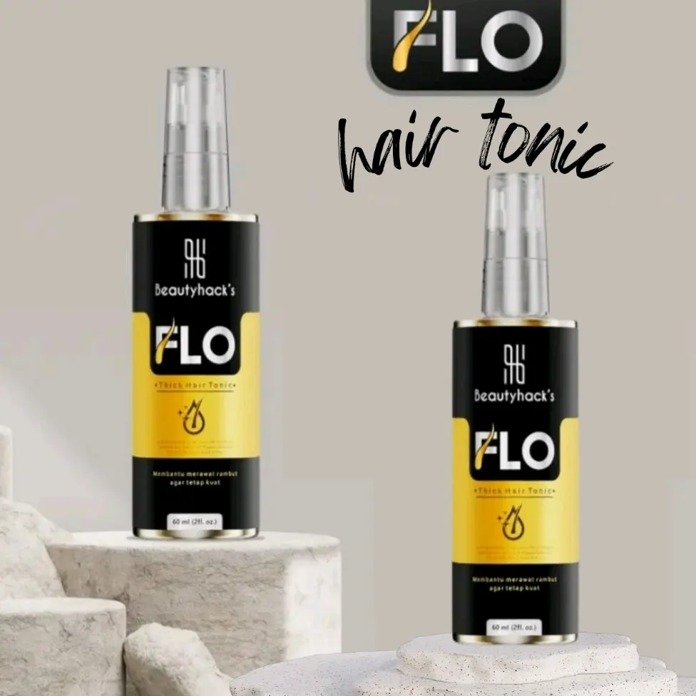 PAKET 2 Botol FLO Hair Tonic Asli Original Penumbuh Rambut Alami Hair Treatment Melebatkan Rambut Rontok