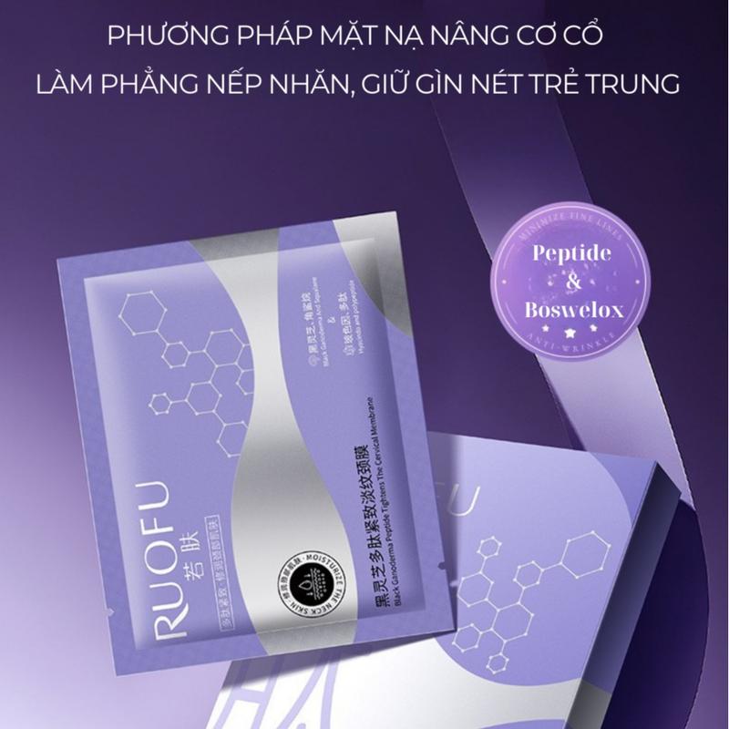 [MẶT NẠ DƯỠNG DA VÙNG CỔ] Hộp 5 Miếng, Giảm Nếp Nhăn, Chống Lão Hoá, Dưỡng Da Vùng Cổ, Trẻ Hoá Làn Da Vùng Cổ