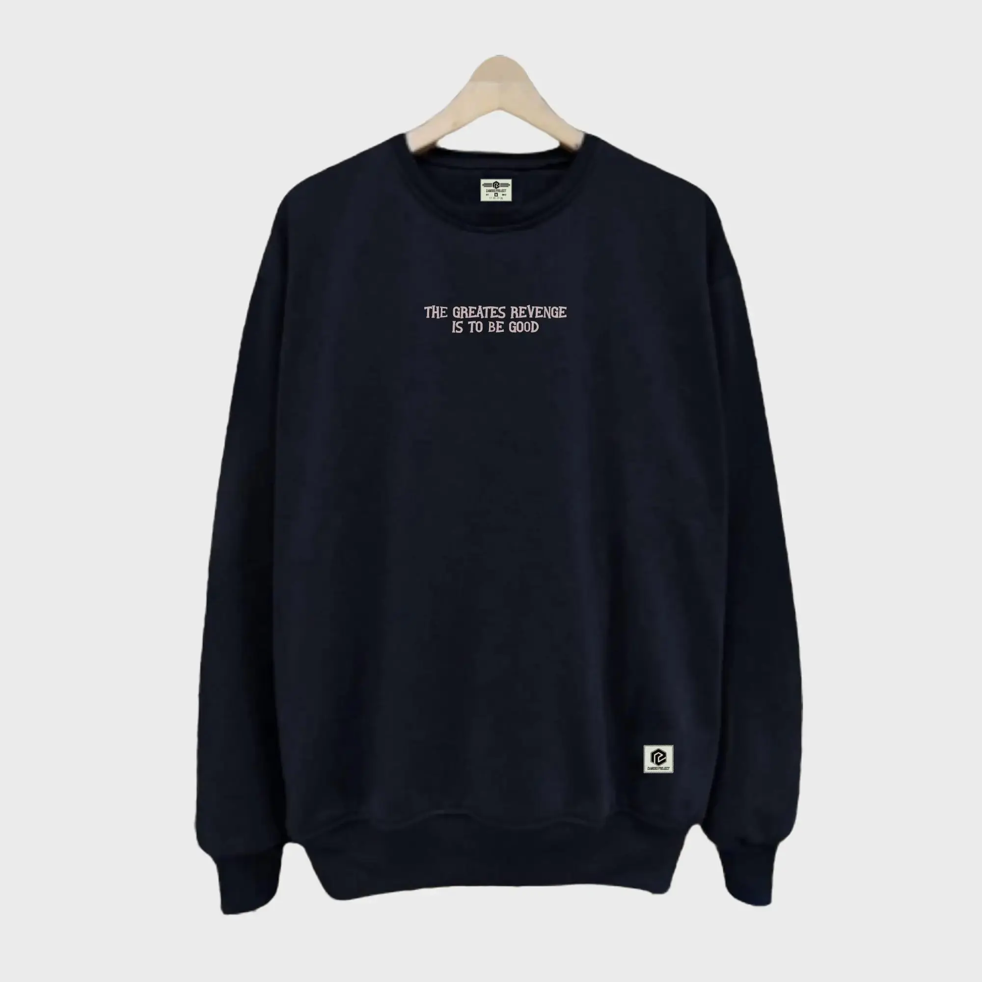 Sweater Crewneck Pria Distro Hitam Motif Simple Suiter Krunek Oblong Oversize Terlaris Hoodie Keren Katun