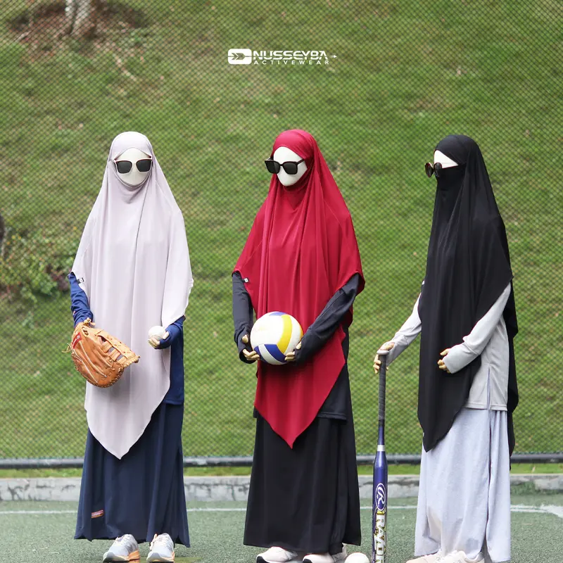 Nusseyba - Rubina Top - Atasan Dryfit - Outfit Olahraga Muslim - Baju Polos Olahraga - Kaos Sport  Panjang Wanita Hitam 6