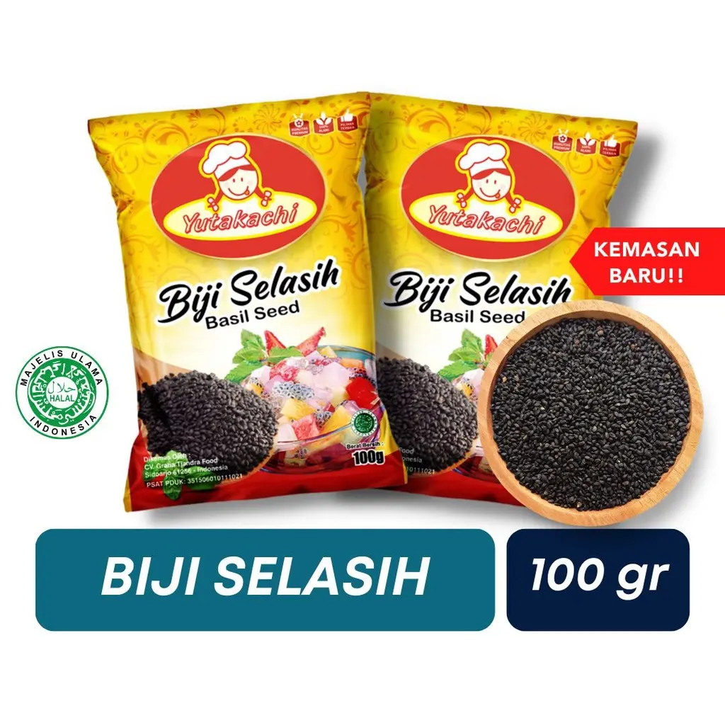 Haoyumm Biji Selasih Super Basil Seed 100gr dan 1Kg