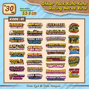 Stiker Pack Kata Kata Racing Herex Viral Anti Air Sticker Motor Helm
