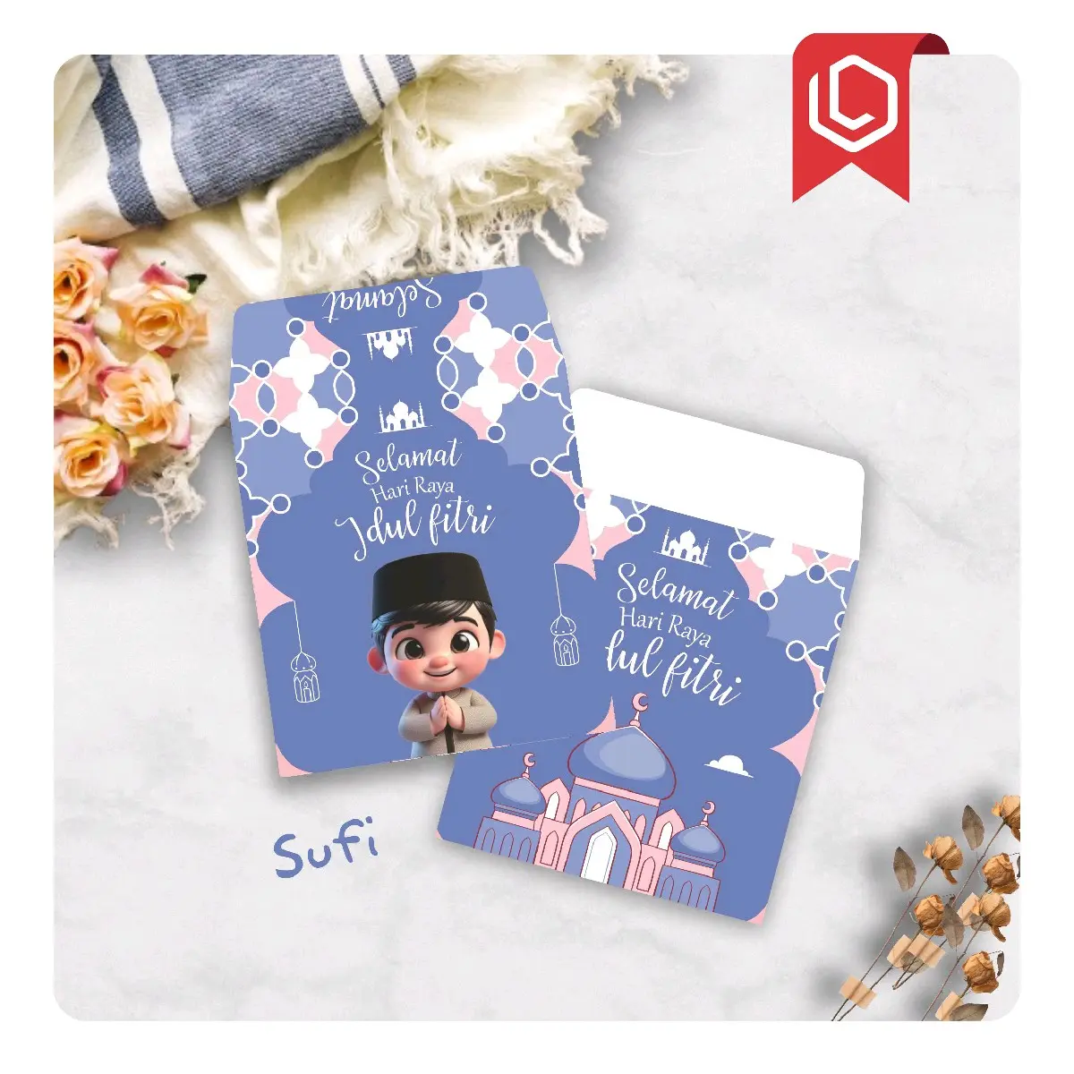 Amplop Lebaran Hari Raya Idul Fitri Isi 10 pcs Angpao Karakter Lucu Ramadhan 2025