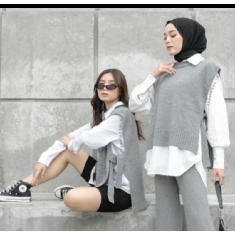 Rompi Rajut Andin Vest Tali Andin Ootd Hijab 5