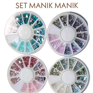 GEMS WHEEL LENGKAP WARNA WHITE EFEK RAINBOW