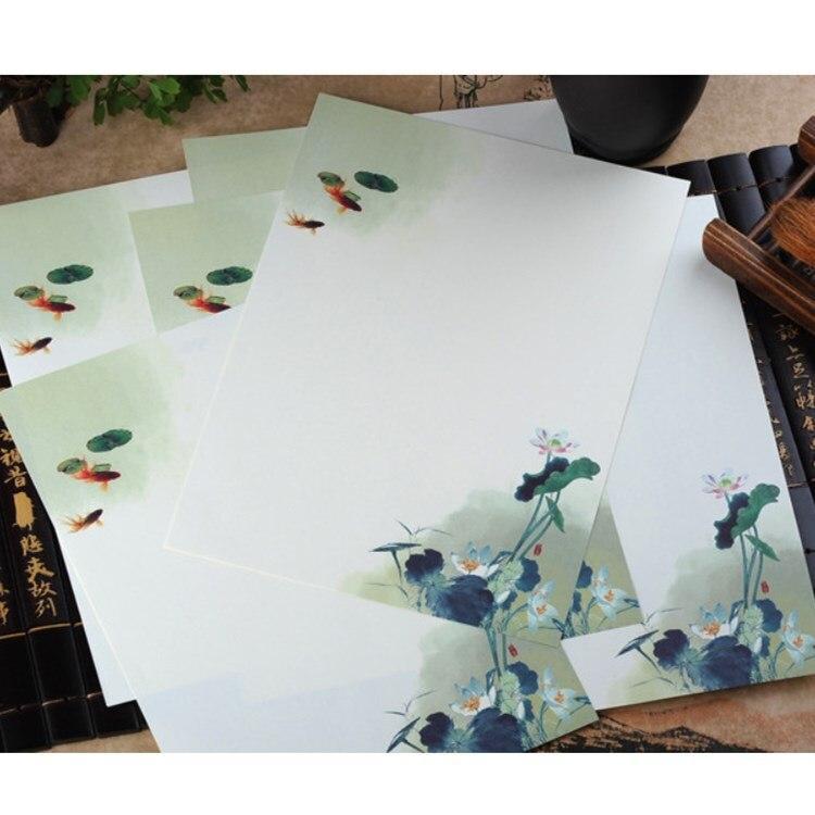 Product Introduction of 8pcs/lot Chinese Style Flower Letter Pad Writing Paper Letter for Students Kids Gift School Supplies Students Stationery 7