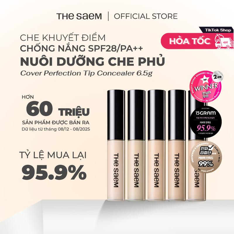   MEGA  Che khuyết điểm chống nắng che phủ cao the SAEM Cover Perfection Tip Concealer 