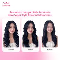 Gambar Vivid & Vogue VAV-022 Automatic Hair Curler 28mm 32mm 40mm Auto Curling Iron Ionic Anti Frizz Beginner Friendly Hair Styling Tool - VAV-022G(40mm) white dari Vivid&Vogue Kota Administrasi Jakarta Timur 5 Tokopedia