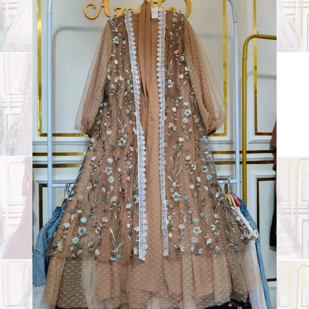 silia dres outer gamis wanita baju perempuan abaya lebaran gamia jumbo