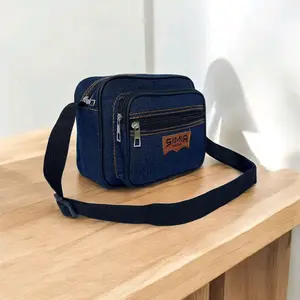 Tas Selempang Slingbag Mini Pria Wanita dengan Ruang Resleting