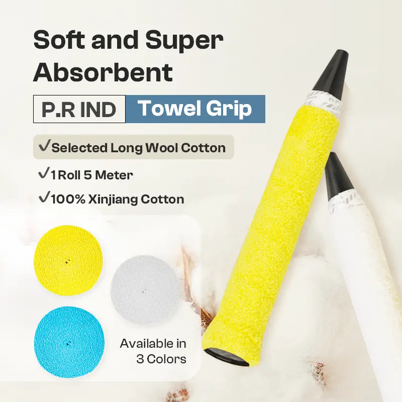[GRIP HANDUK KATUN.] P.R IND Towel Grip Lembut Anti Slip Anti Lepas Ekstra Menyerap Beli 2 Gratis 1 (Purui/PR )